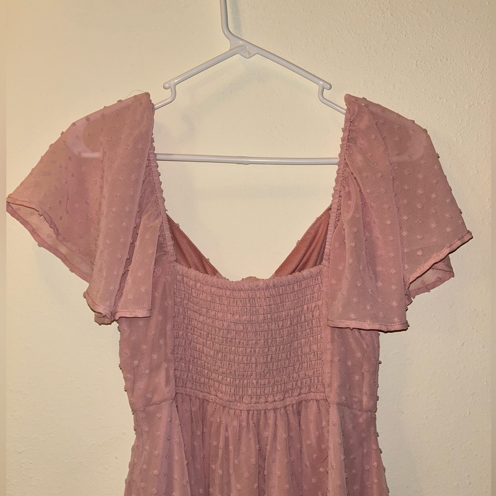 (XS) NWT Pink Francesca’s Dress with Ruffles - Picture 6 of 7